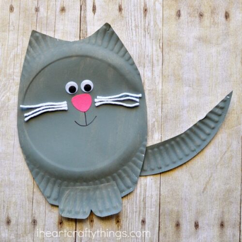 Paper Plate Cat Craft - I Heart Crafty Things