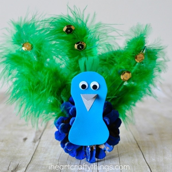 Pretty Pinecone Peacock Craft