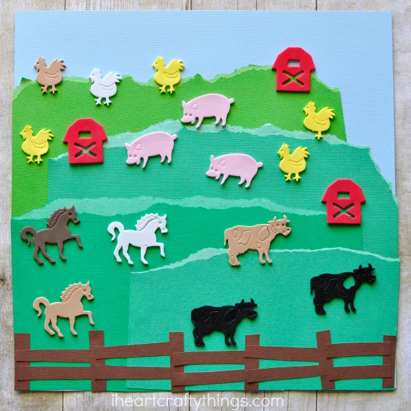 Simple Farm Craft With Stickers - I Heart Crafty Things