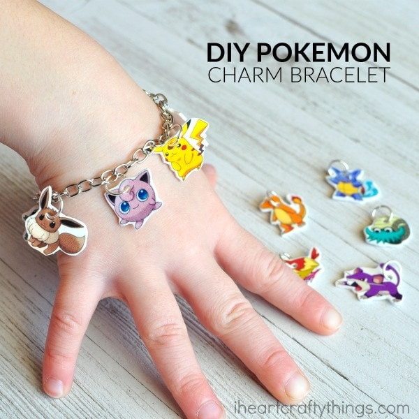 Pikachu Pokemon GO DIY Bracelet Accessory Charm Gold Chain Cartoon