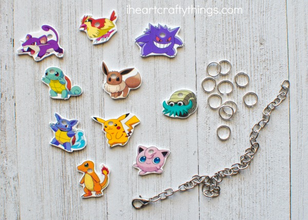 Pikachu Pokemon GO DIY Bracelet Accessory Charm Gold Chain Cartoon