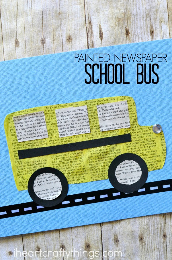 newspaper-school-bus-craft