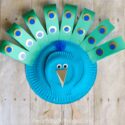 Gorgeous Paper Plate Peacock Craft - I Heart Crafty Things