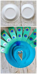 Gorgeous Paper Plate Peacock Craft - I Heart Crafty Things