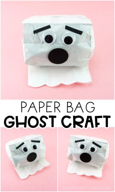 Simple Paper Bag Ghost Craft - I Heart Crafty Things