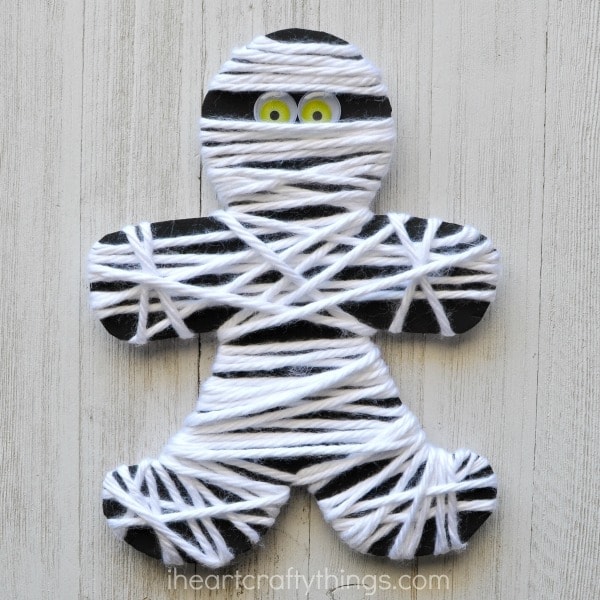 Yarn Wrapped Mummy Craft