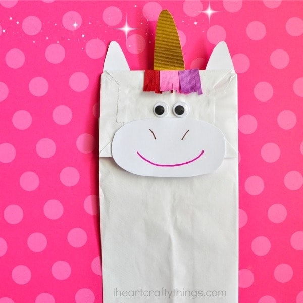 how to make a paper bag unicorn craft i heart crafty things