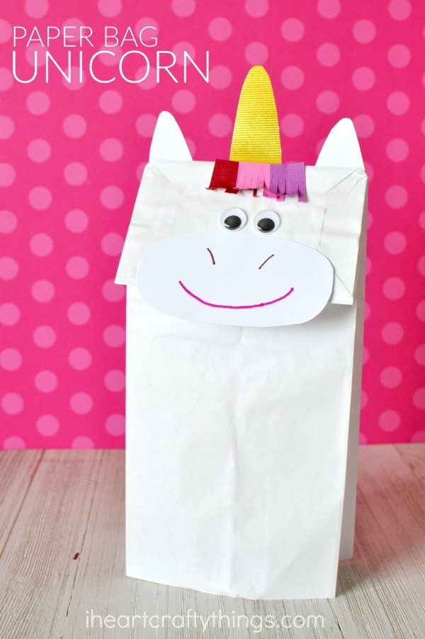 how to make a paper bag unicorn craft i heart crafty things