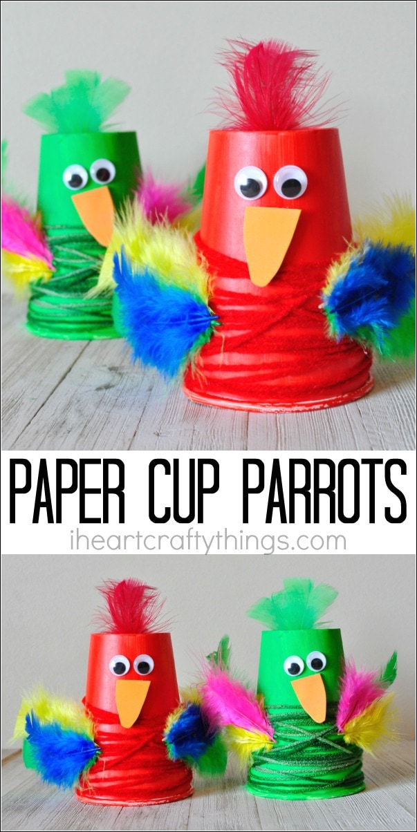 paper-cup-parrot-craft