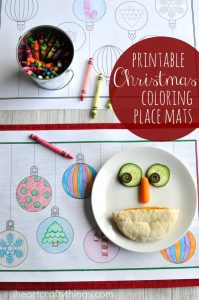 Printable Christmas Coloring Place Mats - I Heart Crafty Things