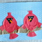 This cupcake liner cardinal craft is great for a winter craft, bird craft for kids, cupcake liner crafts for kids and fun kids craft.