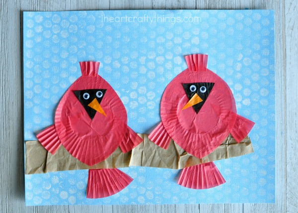 cupcake liner cardinal craft 4