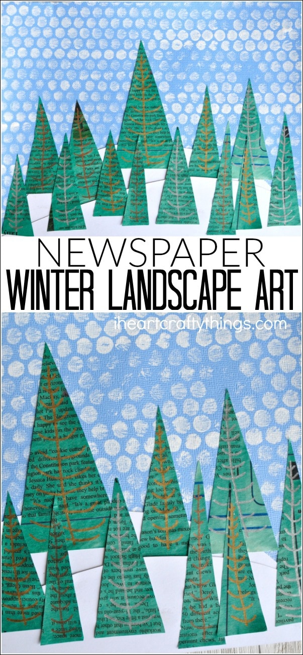 Winter Landscape Art Project for Kids – Art is Basic