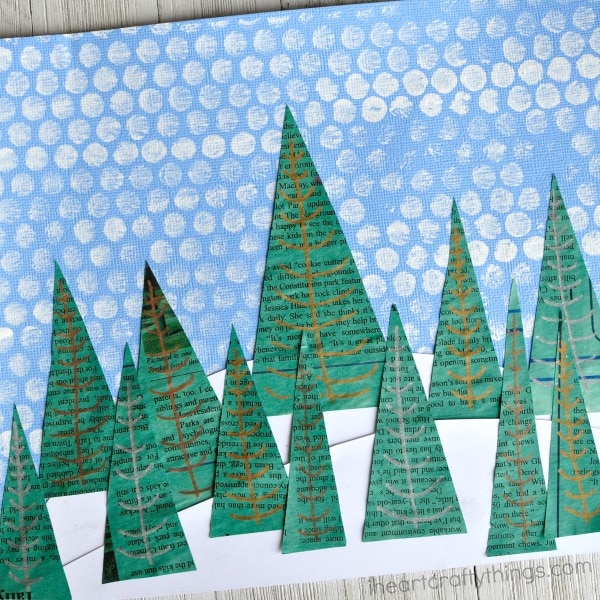 Mixed Media Winter Art Project for Kids  Winter art lesson, Christmas art  projects, Winter art projects