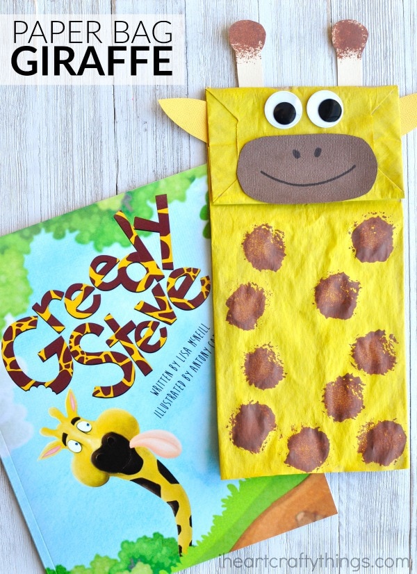 paper bag giraffe craft 2