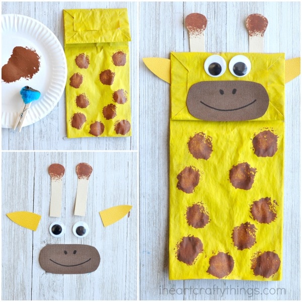 paper bag giraffe craft 4