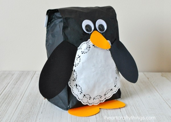 paper bag penguin craft 5