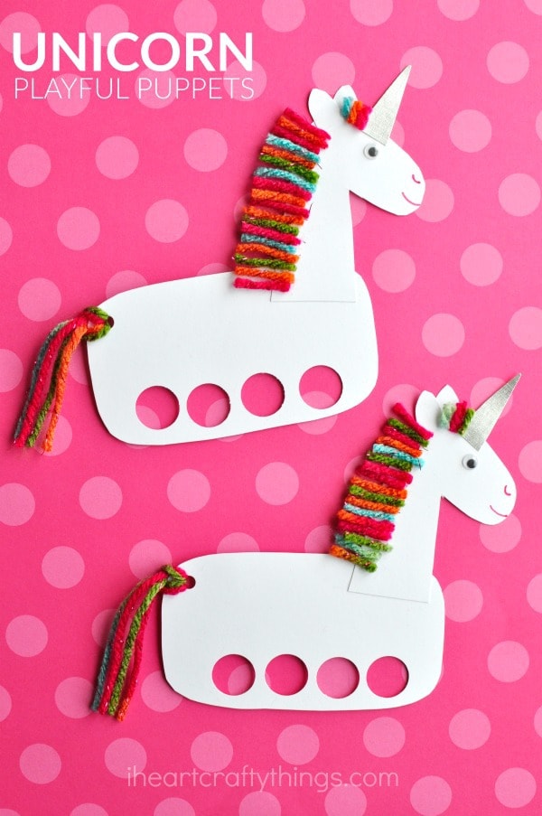 unicorn craft puppets pin