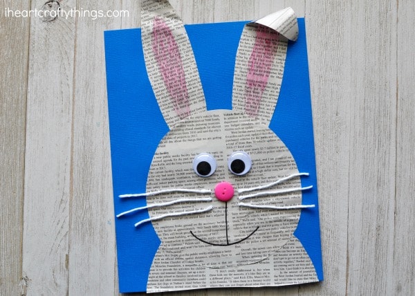 newspaper bunny craft 4