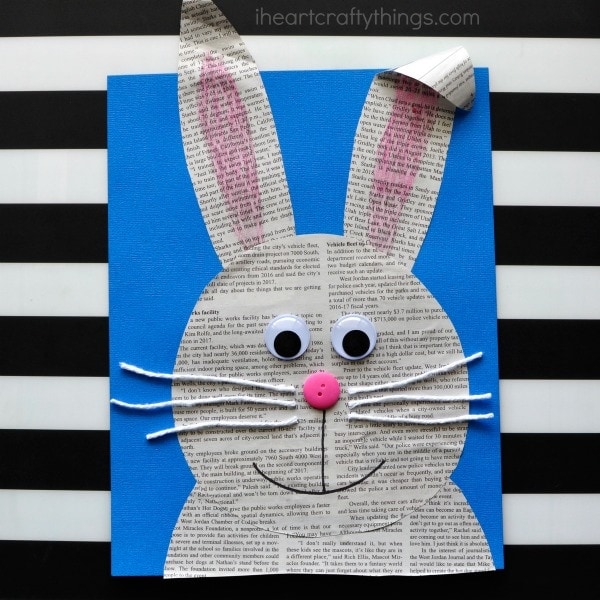 newspaper bunny craft