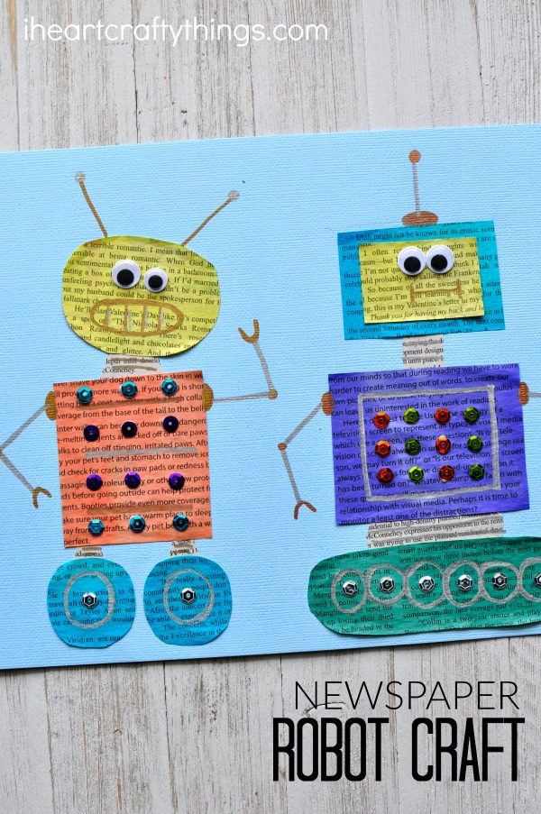 Robot crafts for sales toddlers