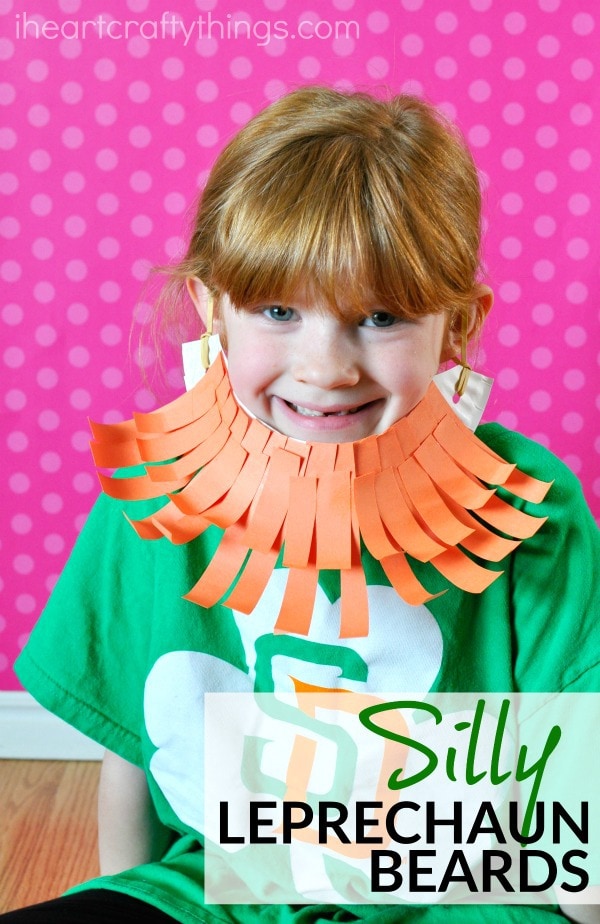 paper plate leprechaun beard craft 10