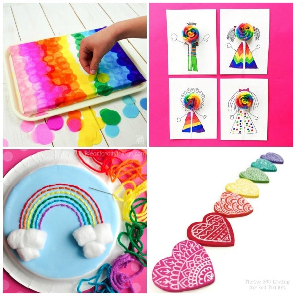 12 Rainbow Spring Crafts You'll Love - I Heart Crafty Things