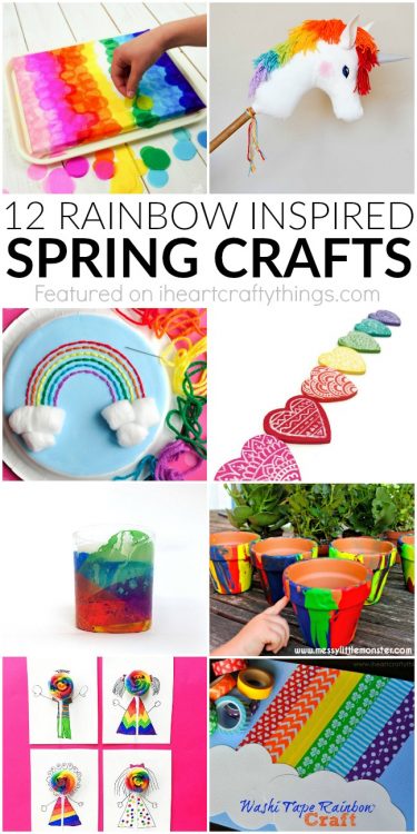 12 Rainbow Spring Crafts You'll Love - I Heart Crafty Things