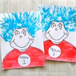 The coolest Thing One and Thing Two craft for kids! Great Dr. Seuss Craft for Read Across America Day for preschoolers and toddlers.