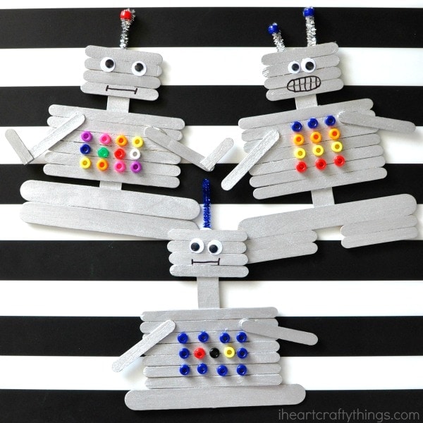 craft stick robot craft