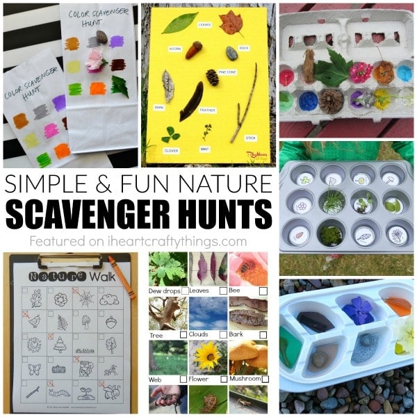 kids nature scavenger hunt