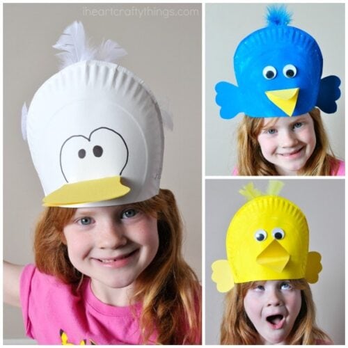 Silly Paper Plate Bird Hats Your Kids Will Love - I Heart Crafty Things