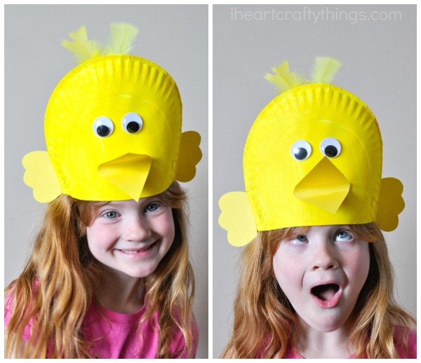 paper plate bird hats 6