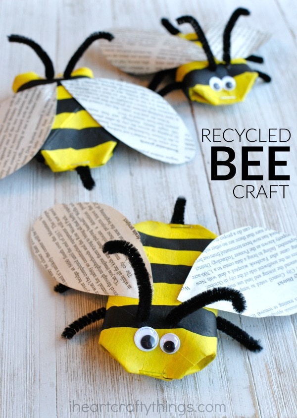 recycled bee craft 2