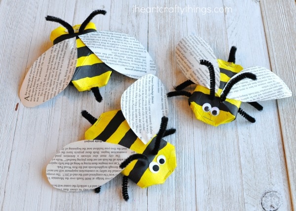 recycled bee craft 4