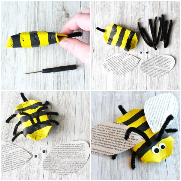 recycled bee craft 8