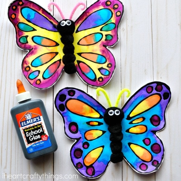 Colorful Painted Paper Butterfly Craft for Kids - Buggy and Buddy