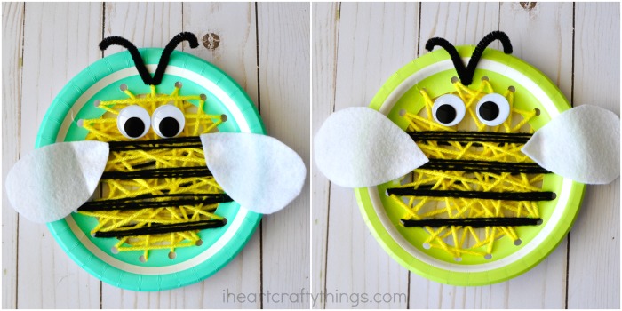 paper plate insect sewing craft 2