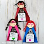 Celebrate your Mom this year with this awesome DIY Superhero Mother's Day Gift. Customize the printable template to look just like your Mom. Fun DIY Mother's Day gift, kid-made Mother's present and Mother's Day craft for kids.
