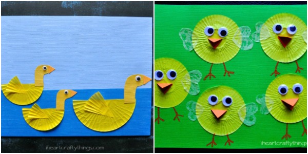 cupcake liner bird crafts 4