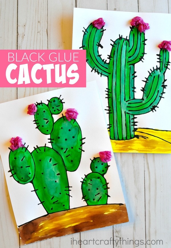 black glue cactus craft 7