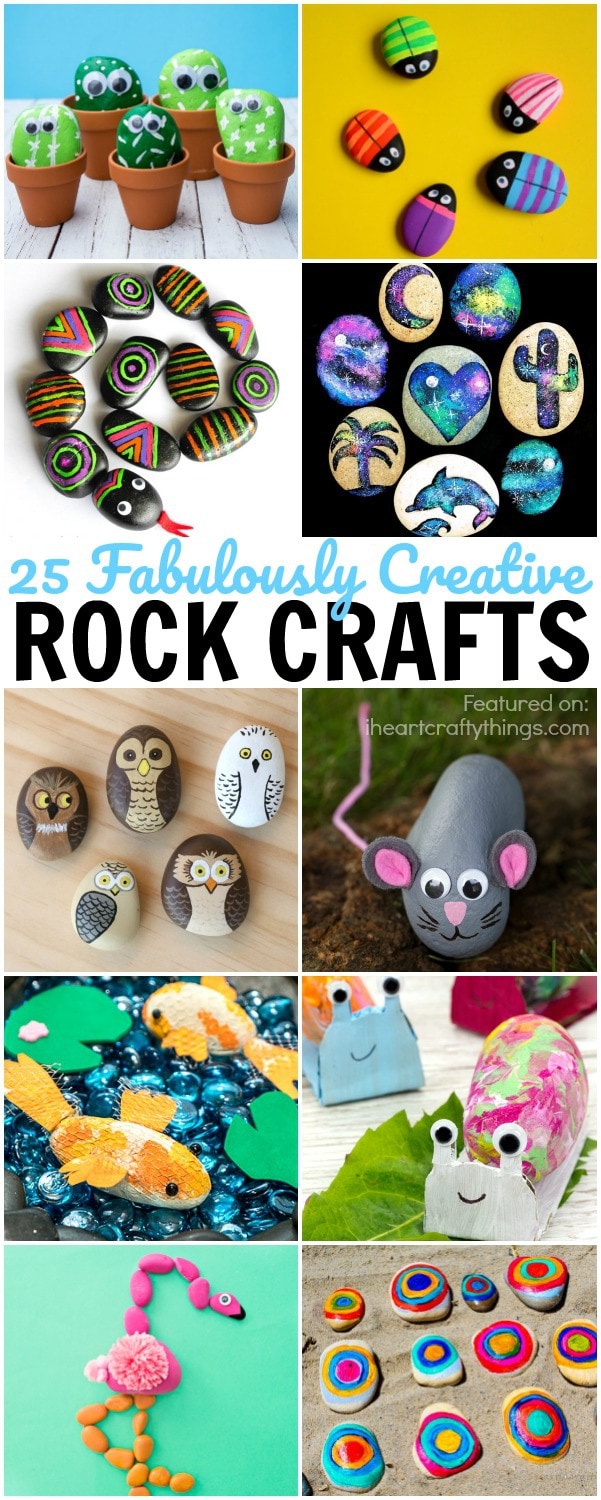 8 Fun Kids Rock Crafts - diy Thought