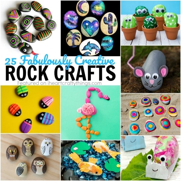 25 Creative Rock Crafts Kids Will Love! - I Heart Crafty Things