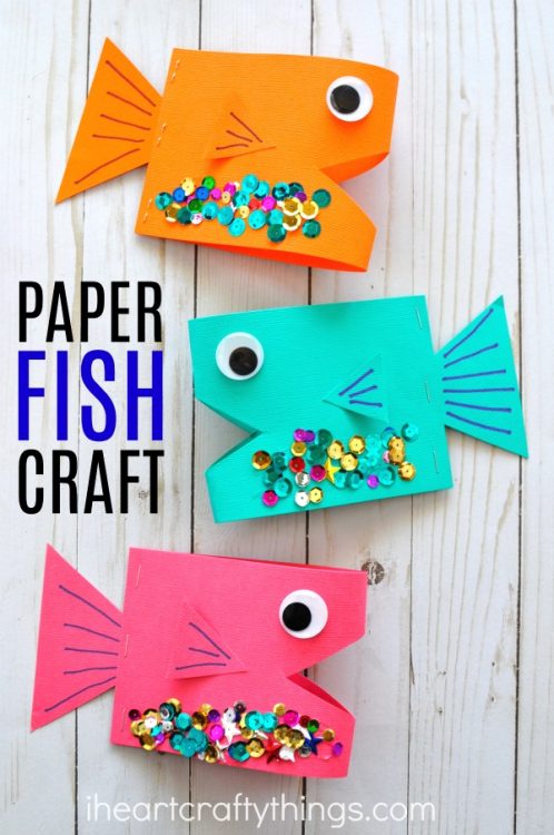 Super Cute Paper Fish Craft - I Heart Crafty Things