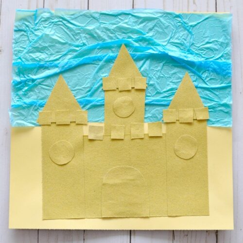 Sand Paper Sand Castle Craft - I Heart Crafty Things