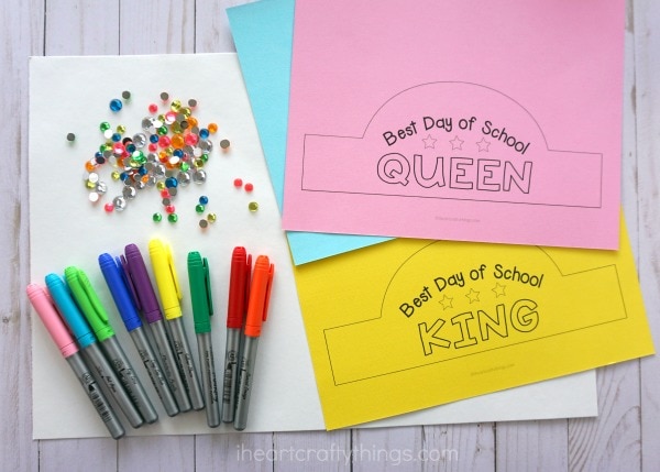 Use these printable back-to-school crowns and Best Day List to have a great first day of school. Fun back-to-school activities for kids.