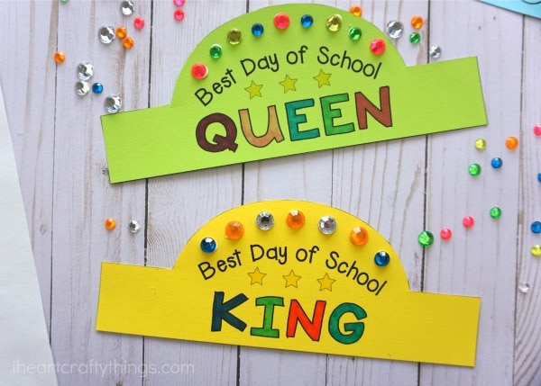 Use these printable back-to-school crowns and Best Day List to have a great first day of school. Fun back-to-school activities for kids.