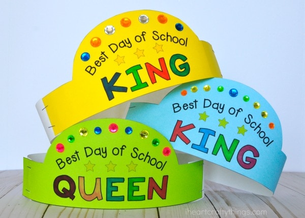 Use these printable back-to-school crowns and the Best Day List to have the best first day of school.