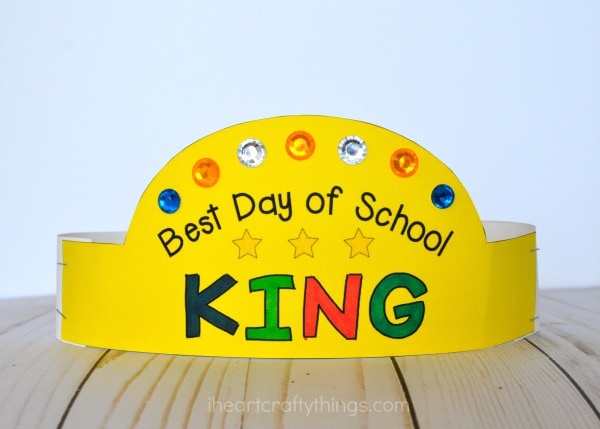 Use these printable back-to-school crowns and the Best Day List to have the best first day of school.