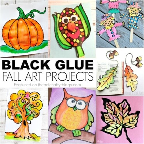 Black Glue Fall Art Projects I Heart Crafty Things